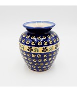 Boleslawiec Polish Pottery Stargazer Fields Jar Vase Blue 5 Inch Floral ... - £19.95 GBP