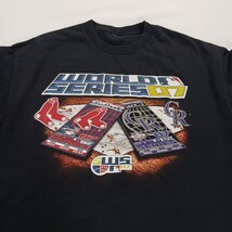 World Series 07 Men's Black Short Sleeve Graphic T-Shirt Chest Measured 43" image 14