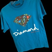 Diamond Supply The Hundreds T-Shirt Small Blue Skate Skateboard Tee Collab - £15.52 GBP