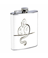 Cat &amp; Mouse Em10 8oz Stainless Steel Flask Drinking Whiskey Liquor - £11.03 GBP