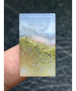 Scenic Moss Agate Rectangle Cabochon 25x14x4mm - $63.00