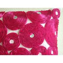 Ribbon Fuchsia Rose Flower Pink Art Silk 16&quot;x16&quot; Pillow Covers, Vintage Joy - £25.24 GBP+