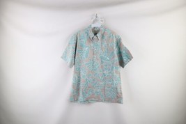 Vtg 90s Streetwear Mens Large Faded Hawaiian Collared Button Down Polo S... - £46.70 GBP