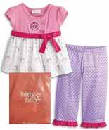 Toddler Girls Pajamas Set American Girl Flowers &amp; Dots, Bitty Baby -  Gift - $12.49