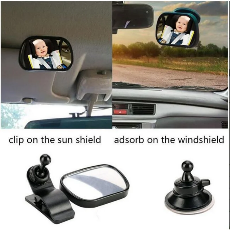 2 in 1 Car Baby Kids Monitor Mini Safety Car Back Seat Adjustable Mirror - £12.83 GBP