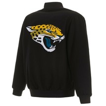 NFL Jacksonville Jaguars JH Design Wool Reversible Jacket Black Embroider Logos  - £140.58 GBP