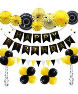 ADLKGG Navy Blue Silver Black Birthday Party Decorations Banner Balloons... - $270.96 MXN