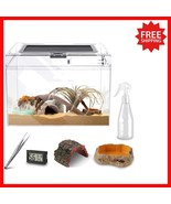 Stylish Aesthetic 12&#39;&#39; x 7&#39;&#39; x 9&#39;&#39; Reptile Terrarium - Easy Maintenance ... - $57.41