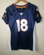 Nfl Peyton Manning Denver Broncos Short Sleeve Womens Medium Top Jersey Stu Ds - £22.41 GBP
