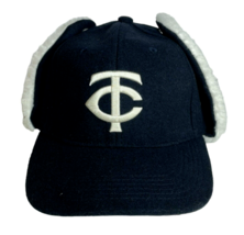 Minnesota Twins TC Baseball Hat Ear Flaps Pepsi MN MLB Sherpa Bomber SGA Navy - $18.69