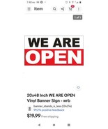 11 x 6 Inch Yes WE ARE OPEN Banner Sign CLOSED + will return clock rever... - £13.42 GBP