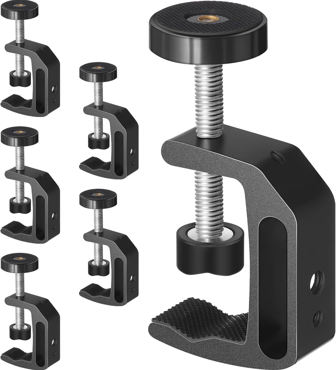 6 Pcs Universal C Clamp With 1/4&#39;&#39; And 3/8&#39;&#39; Thread Hole Aluminum Suppor... - $43.92