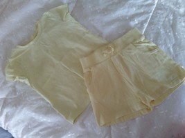 GEORGE lemon boys girls top &amp; shorts set age 12-18 months  80-86cm - $7.55