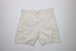 Tommy Bahama Relax Mens Size 38 Above Knee Cargo Shorts Beige Tencel Cotton - $39.55