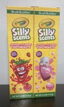 (2)Brush Buddies Crayola Silly Scents Anticavity Toothpaste Strawberry&amp;Bubblegum - $10.80