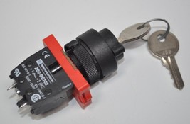 Schneider Telemecanique Key Selector Switch with ZB2-BE702 Contact Block NC - $36.62