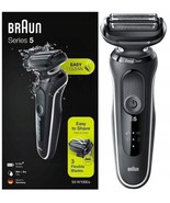 Braun Shaver 50-W1000s Wet Dry Razor 3 Flexible Blades EasyClean Movable... - £156.45 GBP