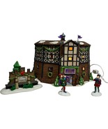 Department 56 Dicken&#39;s Village 58501 &quot;Old Globe Theatre&quot; 4 pc Set Retire... - $1,031.91 MXN
