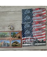 Five (5) St. Louis/St. Charles Missouri Postcards &amp; Two (2) Thimbles Mem... - £11.32 GBP