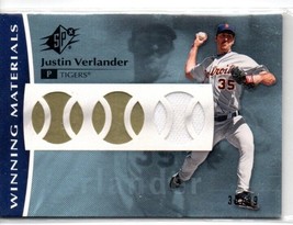 2008 upper deck SPX winning materials Justin Verlander 30/99 Game Worn jersey - £6.73 GBP