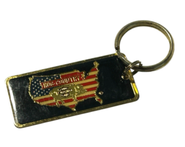 ⭐&quot;VINTAGE&quot; 1984 HARLEY DAVIDSON HOG Country KEY CHAIN FOB Flag USA Baron... - $59.93 CAD