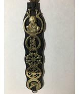 Antique UK Horse Brass 5 medallions on a vintrage Martingale paddle Nels... - £45.57 GBP