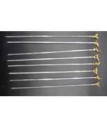 Vtg Set of 8 Brass Turkish Animal Grill Skewers Shish Kebab BBQ Stainles... - €43,21 EUR