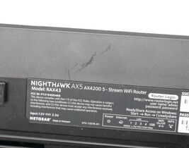 Netgear Nighthawk RAX43 AX5 5-Stream Dual Band WiFi 6 Router AX4200 image 8