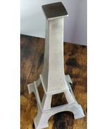 Handcrafted ~ Eiffel Tower Statue ~ Metal ~ Silvertone ~ 7&quot; Base ~ 14.5&quot;... - $51.15 CAD