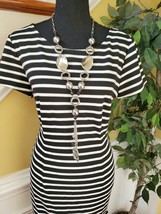 Liz Claiborne Dress -size M - Black &amp; White Stripe - £26.37 GBP