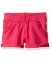 Hanes Little Girls&#39; Ruffle Pocket Shorts, Pink, X-Small -4/5 - £4.67 GBP