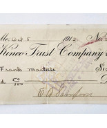 1912 Kineo Trust Company Bank Check E.A. Sampson Dover Maine Signed 878 ... - €17,15 EUR