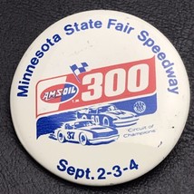 Minnesota State Fair Amsoil 300 Vintage 70s Racing Pin Button Pinback - £9.33 GBP
