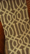 Threshold Fretwork River Birch Fabric Shower Curtain Brown Beige Geometr... - £10.20 GBP
