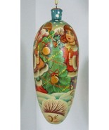 Exclusive Russian Christmas Ornament Hand Painted Tear Drop Shape Decor ... - $99.20 CAD