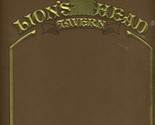 Lion&#39;s Head Tavern Menu King&#39;s Grant Inn Danvers Massachusetts 1986 - $44.50
