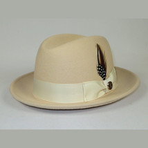 Men Bruno Capelo Hat Australian Wool Crushable Center Dent CHICAGO CH304 Bone image 3