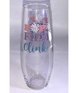 “Pop Fizz Clink” Cristar Champagne Clear  Glass Flute Glass 9.6oz-NEW-SH... - $13.74