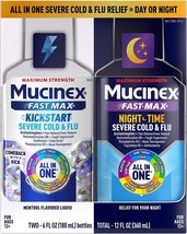 Mucinex Fast-Max Kickstart &amp; Night Time Severe Cold and Flu Medicine for Adults, - $54.99