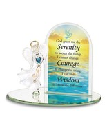 Glass Baron Serenity Prayer with Angel Glass Figurine - $51.92