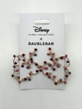 Disney Parks BaubleBar Mickey Mouse Icon Dangle Earrings Hoop Hearts NWT 2024 - £53.64 GBP