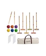  Six-Player Croquet Set with Wooden Mallets, Colored Balls, Sturdy Carry... - $1,314.89 MXN