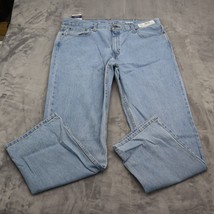 George Jeans Pants Mens 40x32 Blue Casual Regular Fit Light Wash Denim - £20.53 GBP