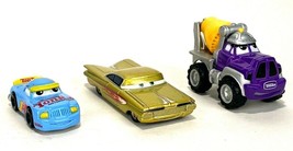 Disney Pixar Cars Collection-Lot of 3-Race Car, Low Rider, Cement Truck,... - £7.50 GBP