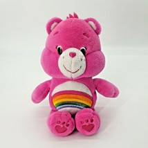 Care Bears Cheer 8&quot; Plush Stuffed Toy Clean Sanitized 2014 Pink Rainbow ... - £10.26 GBP