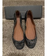 FRYE Womens Black Carson Round Toe Slip On Leather Ballet Flats 8.5 gunm... - $101.55 CAD