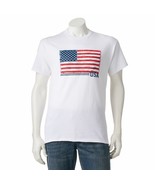 July 4th T-Shirt White L American Flag Patriotic Memorial Labor Day Vet ... - £8.91 GBP