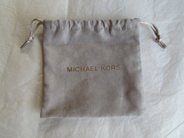 Michael Kors Drawstring Jewelry Bag Gray Silver NEW - £9.38 GBP