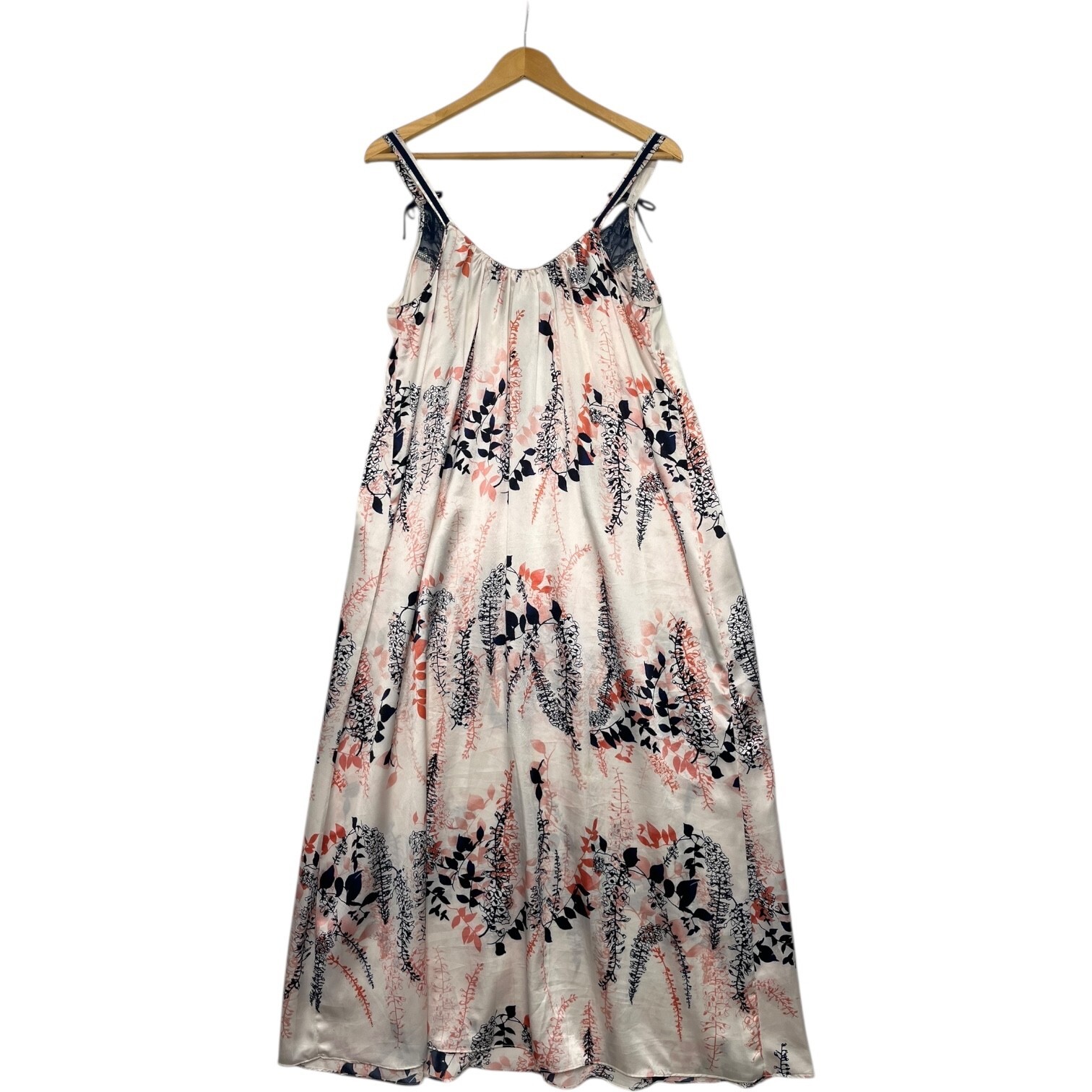 Oscar de la Renta Nightgown Womens Medium White Floral Lace Sleepwear Pajama Item image 2