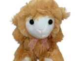 Tony Toy Puli International small plush tan orange sheep lamb pink ribbo... - $12.46